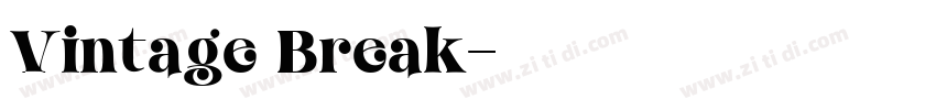 Vintage Break字体转换